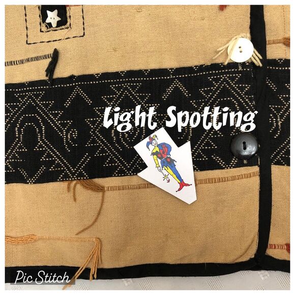 New Directions Jacket Womens L  Fringe Unique Peasant Bohemian Lined Button - Picture 12 of 12